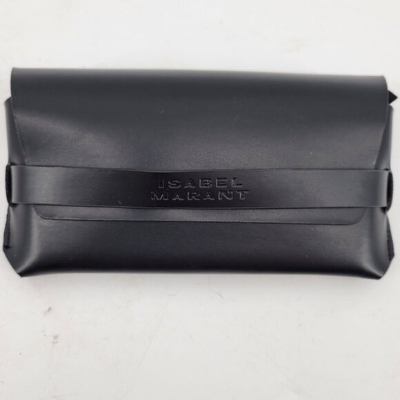 Isabel Marant Black Sunglasses Case Sleek Minimalist Design and Cleaning Cloth - Picture 1 of 4